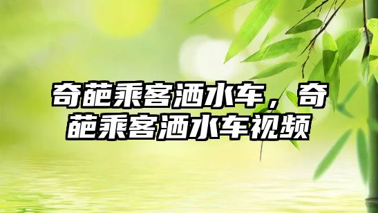 奇葩乘客灑水車，奇葩乘客灑水車視頻